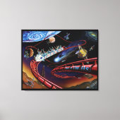 Ruimtevaarthrillingen Cosmic Roller Onderzetter Ar Canvas Afdruk (Voorkant)