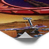 Ruimtevaarthrillingen Cosmic Roller Onderzetter Ar Poster (Hoek)