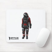 Ruimtevaartingenieurs Mousepad White Astronaut Muismat (Met muis)