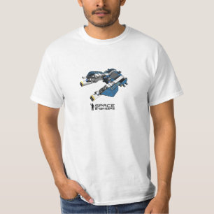 Ruimtevaartingenieurs t-shirt - blauw klein schip