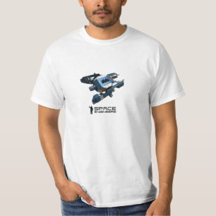 Ruimtevaartingenieurs t-shirt - blauw klein schip