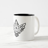 Ruimtevaartingenieurs tweetone Mok Veteraan huidlo (Voorkant rechts)