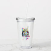Ruimtevaartkat Acryl Drinkbeker (Achterkant)