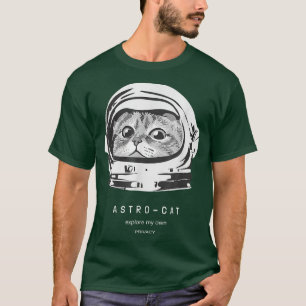 Ruimtevaartkat Astronaut Cat Cosmic Raveling Astro T-shirt