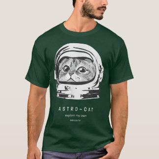 Ruimtevaartkat Astronaut Cat Cosmic Raveling Astro T-shirt