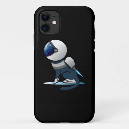 Ruimtevaartkat Astronaut Flying Case-Mate iPhone Case (Achterkant)