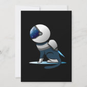 Ruimtevaartkat Astronaut Flying Kaart (Voorkant)