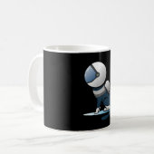 Ruimtevaartkat Astronaut Flying Koffiemok (Voorkant links)