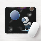 Ruimtevaartkat Astronaut Flying Muismat (Met muis)