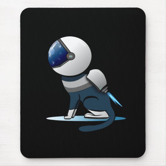 Ruimtevaartkat Astronaut Flying Muismat (Voorkant)