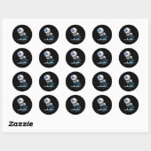 Ruimtevaartkat Astronaut Flying Ronde Sticker (Vel)