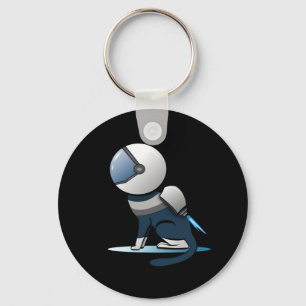 Ruimtevaartkat Astronaut Flying Sleutelhanger