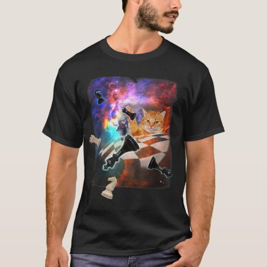 Ruimtevaartkat Galaxy-kaaskap T-shirt (Voorkant)