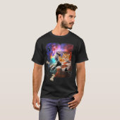 Ruimtevaartkat Galaxy-kaaskap T-shirt (Voorkant volledig)