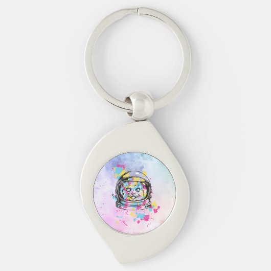 Ruimtevaartkat Sleutelhanger (Voorkant)