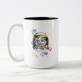 Ruimtevaartkat Tweekleurige Koffiemok