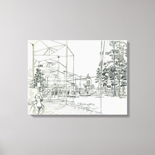 Ruimtevaartnaaldcontainer voor luchtconceptie canvas afdruk (Voorkant)