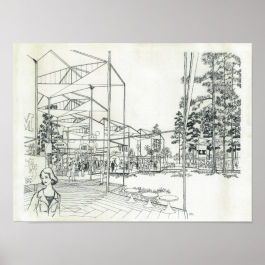 Ruimtevaartnaaldcontainer voor luchtconceptie poster (Voorkant)
