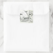 Ruimtevaartnaaldhuls Luchtconceptie 2 Vierkante Sticker (Tas)