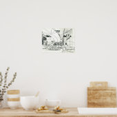 Ruimtevaartnaaldhuls Luchtconceptie 3 Poster (Keuken)