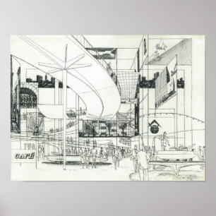 Ruimtevaartnaaldhuls Luchtconceptie 3 Poster