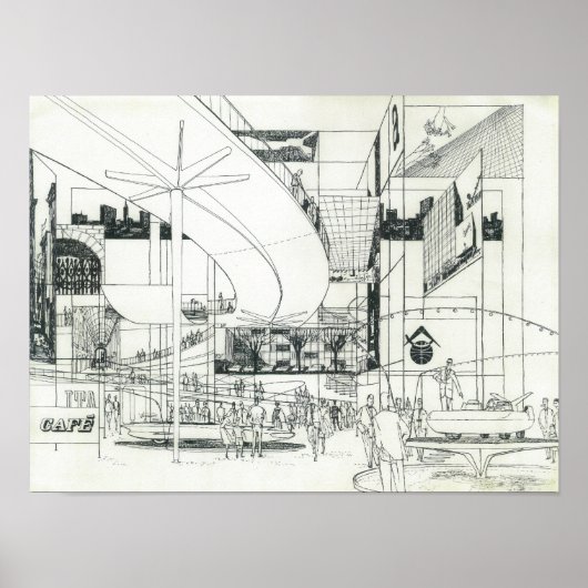 Ruimtevaartnaaldhuls Luchtconceptie 3 Poster (Voorkant)