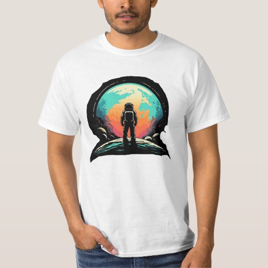 Ruimtevaartorganisatie Outer Space World Astronaut T-shirt (Voorkant)