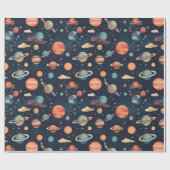 ruimtevaartpapier cadeaupapier (Vlak)