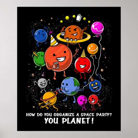 Ruimtevaartpartij - Astronomie kosmische melkweg Poster (Voorkant)