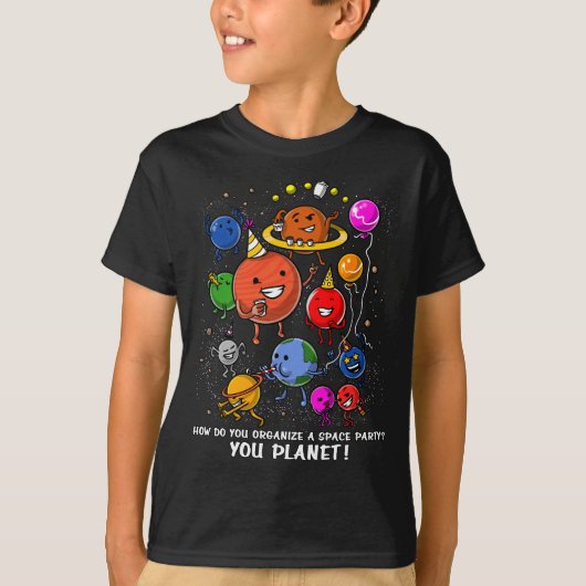 Ruimtevaartpartij - Astronomie kosmische melkweg T-shirt (Voorkant)