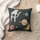 Ruimtevaartplaneet en kat kussen (Deken)