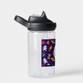 Ruimtevaartplaneet Raketteschip Cartoon Patroon Waterfles (Rechts)