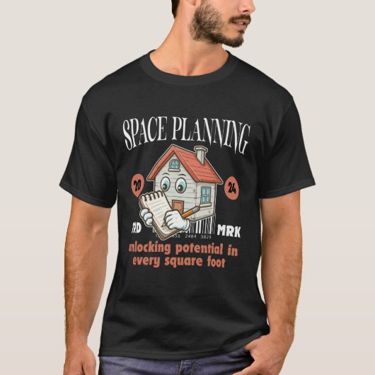 Ruimtevaartplanning T-shirt (Voorkant)