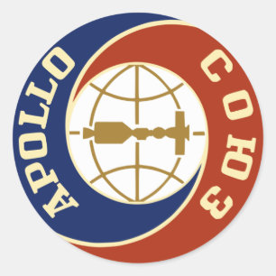 ruimtevaartprogramma van nasa apollo ronde sticker