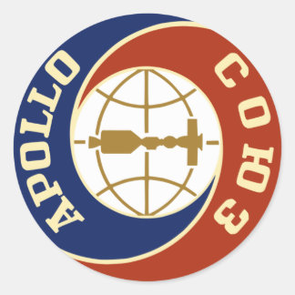 ruimtevaartprogramma van nasa apollo ronde sticker
