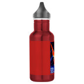 ruimtevaartpropaganda poster kunst op waterflesje waterfles (Links)