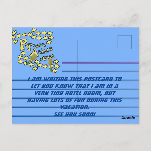 ruimtevaartreis briefkaart (Achterkant)