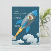 Ruimtevaartreiziger Fotouitnodiging Kaart (Staand voorkant)
