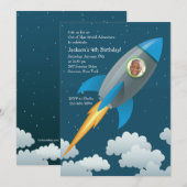 Ruimtevaartreiziger Fotouitnodiging Kaart (Voorkant / Achterkant)