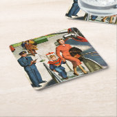 Ruimtevaartreiziger Kartonnen Onderzetters (Schuin)