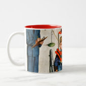 Ruimtevaartreiziger Tweekleurige Koffiemok (Links)