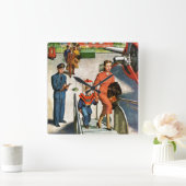 Ruimtevaartreiziger Vierkante Klok (Huis)