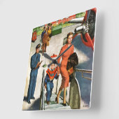 Ruimtevaartreiziger Vierkante Klok (Hoek)