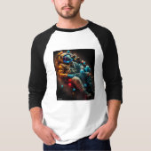 Ruimtevaartruimer HalfSleeve Baseball Undershirt T-shirt (Voorkant)