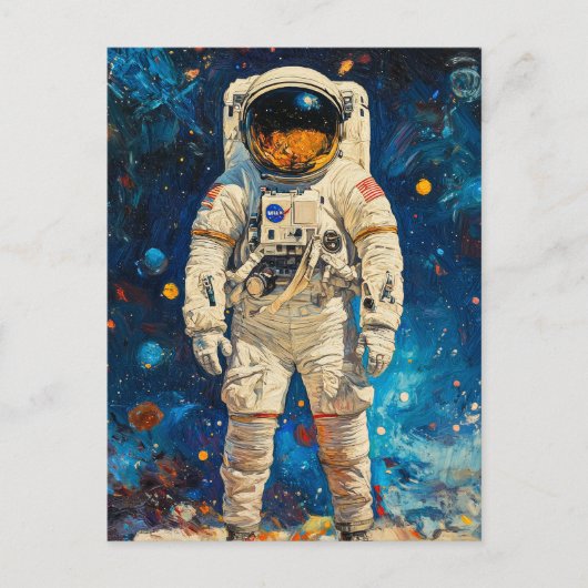 Ruimtevaartschilderij Briefkaart (Voorkant)