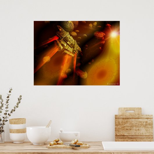 Ruimtevaartschip Poster (Keuken)