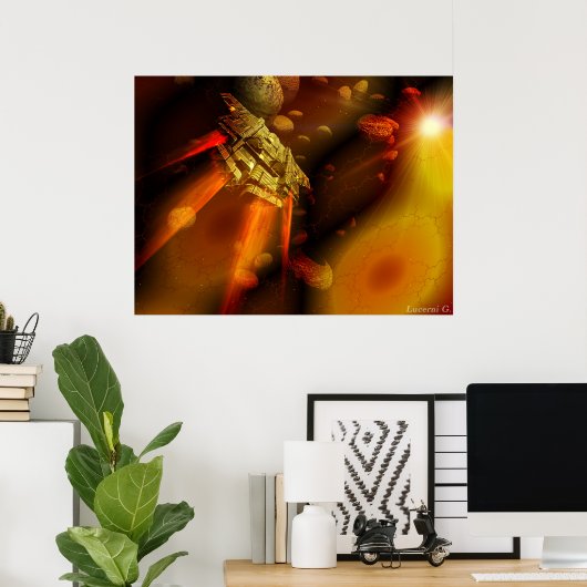 Ruimtevaartschip Poster (Thuiskantoor)