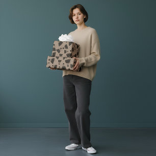 RuimtevaartShuttlecock bruin omslagpapier Cadeaupapier