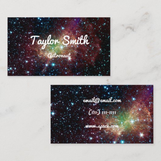 ruimtevaartsterren modern eenvoudig visitekaartje (Voorkant / Achterkant)