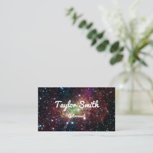 ruimtevaartsterren modern eenvoudig visitekaartje (Staand voorkant)